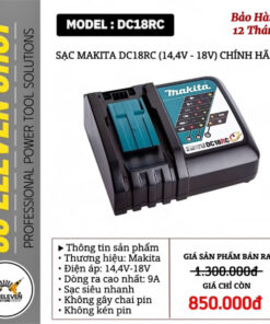 Sạc Nhanh 14,4V-18V Makita DC18RC (Chính Hãng)