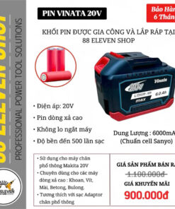 Pin Vinata Makita 20V Dung Lượng 6.0Ah (SY)