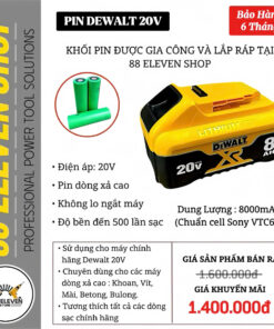Pin Dewalt 20V Dung Lượng 8.0Ah (VTC6A)