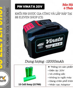 Pin Vinata Makita 20V Dung Lượng 12.0Ah (SN)