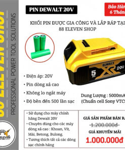 Pin Dewalt 20V Dung Lượng 5.0Ah (VTC5)