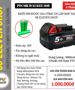 Pin Milwaukee M18 Dung Lượng 5.0Ah