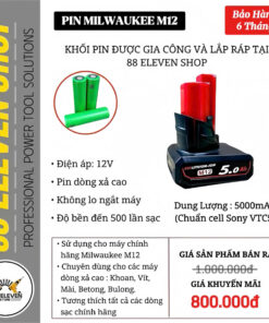 Pin Milwaukee M12 Dung Lượng 5.0Ah