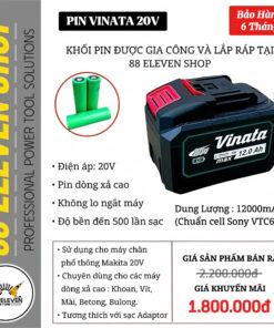 Pin Vinata Makita 20V Dung Lượng 12.0Ah (CS)
