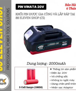 Pin Vinata Makita 20V Dung Lượng 2.0Ah (CS)