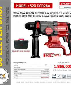 Máy Khoan Bê Tông 20V Sfunpro S20 DCD26A