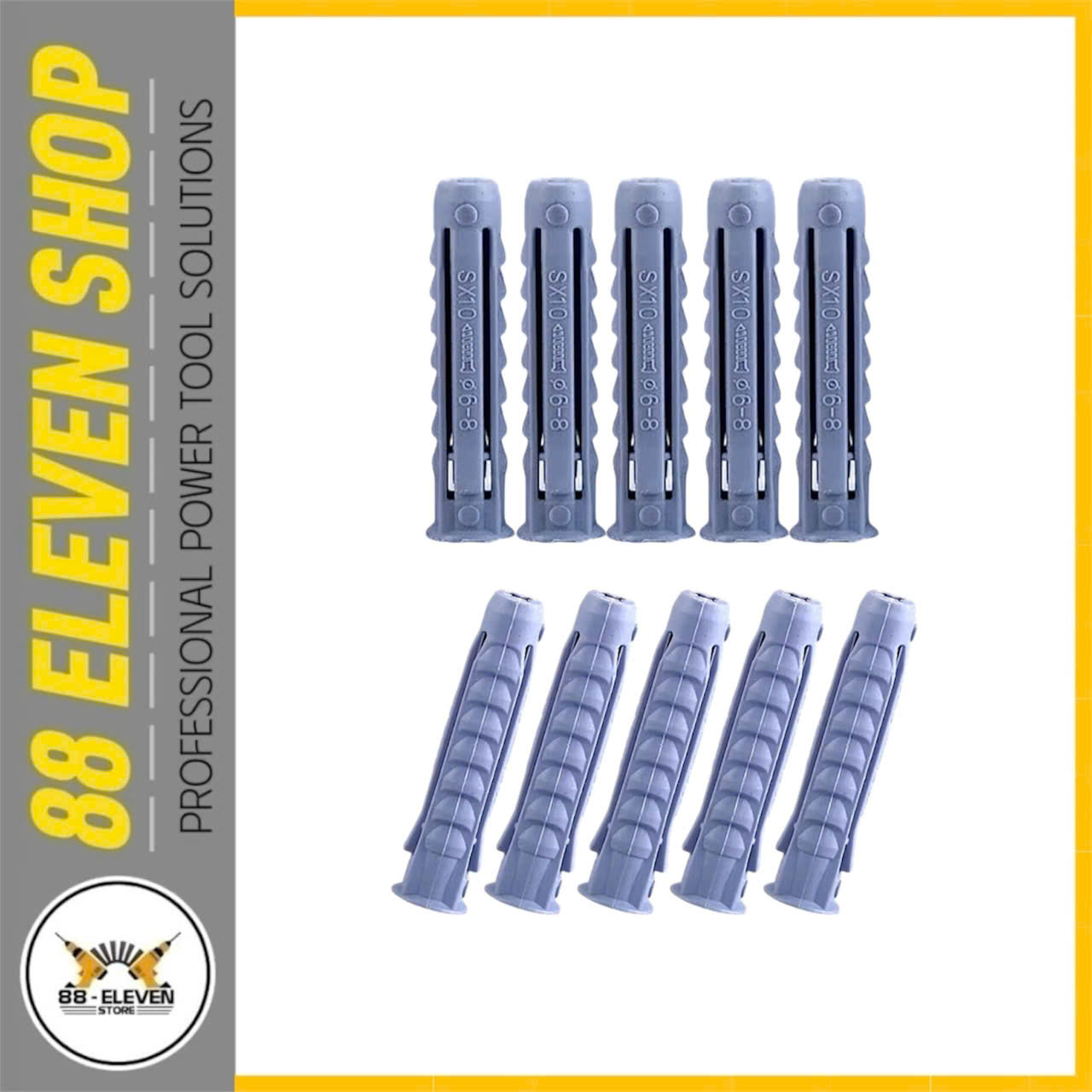 Tắc Kê Nở Nhựa 4 Chiều Màu Xám