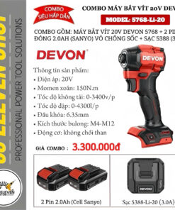 Combo Máy Bắt Vít 20V Devon 5768-Li-20 (2.0Ah)
