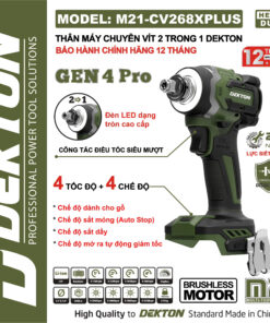Thân Máy Chuyên Vít 21V Dekton M21-CV268XPLUS (2IN1)