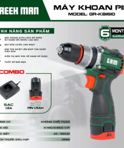 Combo Máy Khoan 16V Greekman GR-KB1610