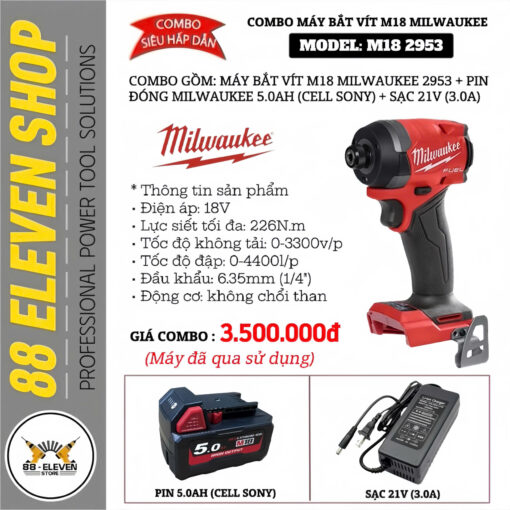 Combo Máy Bắt Vít M18 Milwaukee 2953