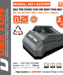 Sạc Pin 21V Dekton M21-S25PRO (2.5A)
