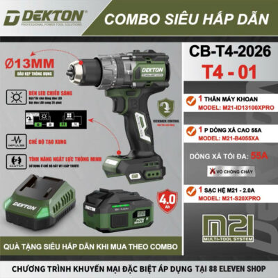 Combo Máy Khoan 21V Dekton M21-ID13100XPRO