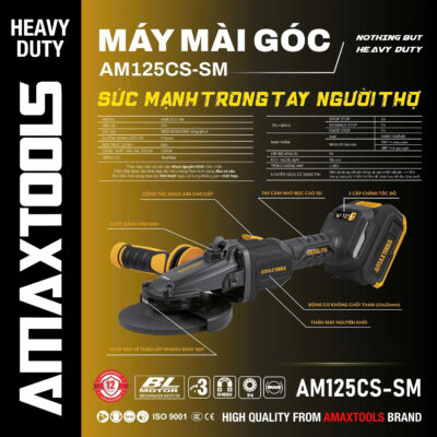 Thân Máy Mài Góc 21V Amaxtools AM125CS-SM