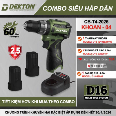 Combo Máy Khoan 16.8V Dekton D16-ID1060XPRO