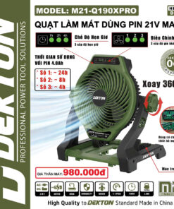 Thân Quạt 21V Max Dekton M21-Q190XPRO