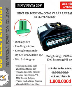 Pin Vinata Makita 20V Dung Lượng 10.0Ah (3ĐS)