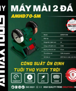Thân Máy Mài 2 Đá 21V Amaxtools AMHD70-SM