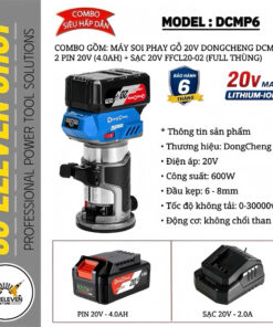 Combo Máy Soi Phay Gỗ 20V DongCheng DCMP6 (2P)