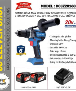 Combo Máy Khoan Búa 20V DongCheng DCJZ20160i (2P)