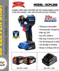 Combo Máy Chuyên Vít 20V DongCheng DCPL208 (2P)