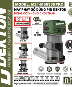 Thân Máy Phay Gỗ 21V Dekton M21-MS635XPRO
